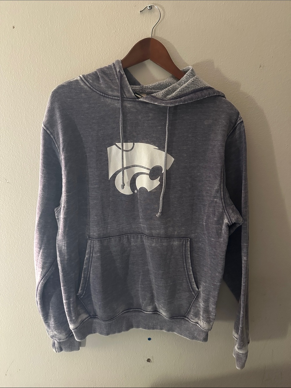 Purple Wildcats Pullover Hoodie with White Logo -
